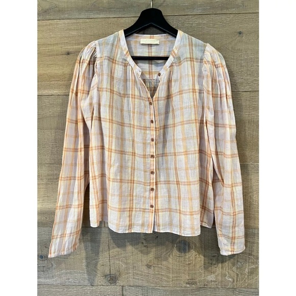 ULLA JOHNSON Nour High-Low Cotton Blouse SIZE 10 - Picture 5 of 11